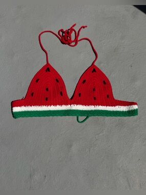🍉Watermelon Crochet Bra Top🍉Bikini